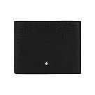 MONT BLANC 粒面牛皮對開零錢袋短夾 (黑色)