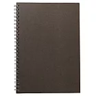 [MUJI 無印良品]植林木不易透色雙環筆記本(橫線)/A5.深灰