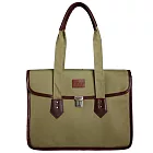 layoo 來喲│【復古醫生包】真皮/帆布/防水/電腦包/公事包-微風綠