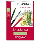 【Fabriano】Accademia繪圖本 Drawing,200G,21X29.7,30張,線圈 (素描/水彩)