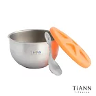 【鈦安TiANN】純鈦雙層隔熱_  碗+蓋+湯匙