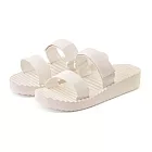 [MUJI無印良品]織帶可調波浪海綿拖鞋22.5~23.0cmXS柔白