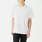 [MUJI無印良品]男印度棉天竺寬版T恤S~M白色