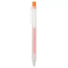【MUJI 無印良品】自由換芯按壓滑順膠墨筆 /橘0.5mm
