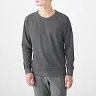 [MUJI無印良品]男棉混裏毛圓領衫M墨灰