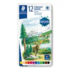 【STAEDTLER 施德樓】油性色鉛筆 12色鐵盒裝