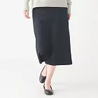 [MUJI無印良品]女聚酯纖維混彈性起毛舒適裙M深灰