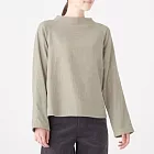 [MUJI無印良品]女有機棉氂牛毛二重織套衫M~L淺米