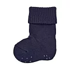 [MUJI無印良品]幼兒棉混腳跟特殊編織內裏圈絨厚織直角襪深藍11~15cm