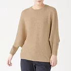 [MUJI無印良品]女駱駝毛混羊毛寬版套衫