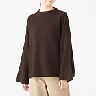 [MUJI無印良品]女駱駝毛混羊毛短領套衫