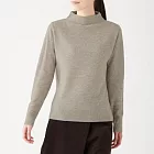 [MUJI無印良品]女氂牛毛混羊毛短領針織衫S摩卡棕