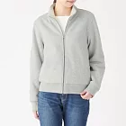 [MUJI無印良品]女棉混內裏絨毛拉鍊外套M淺灰