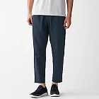 [MUJI無印良品]男吸汗速乾縱橫彈性聚酯纖維錐形九分褲M深藍