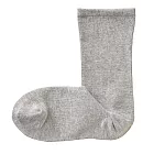 [MUJI無印良品]女棉混腳跟特殊編織錐形直角襪灰色21~25cm