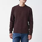 [MUJI無印良品]男美麗諾羊毛中密織圓領針織衫M深紅