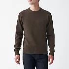 [MUJI無印良品]男美麗諾羊毛中密織圓領針織衫XL煙燻棕