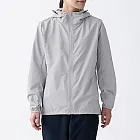 [MUJI無印良品]女抗UV防潑水聚酯纖維風衣外套M淺灰