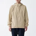 [MUJI無印良品]女抗UV防潑水聚酯纖維風衣外套S淺米