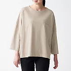 [MUJI無印良品]女有機棉緊密天竺織套衫ONE SIZE淺米
