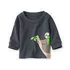 [MUJI無印良品]新生兒有機棉弱撚印花長袖T恤70樹獺