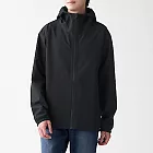 [MUJI無印良品]男透氣撥水加工聚酯纖維附防水膠條連帽外套S黑色
