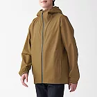 [MUJI無印良品]男透氣撥水加工聚酯纖維附防水膠條連帽外套S深米