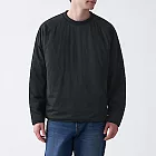 [MUJI無印良品]男聚酯纖維彈性鋪棉套衫L-XL黑色