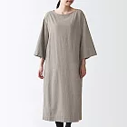 [MUJI無印良品]女氂牛毛混棉洋裝M-L灰棕
