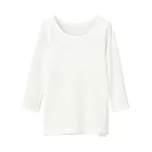 [MUJI無印良品]幼兒有機棉保暖長袖T恤80柔白