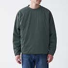 [MUJI無印良品]男聚酯纖維彈性鋪棉套衫L~XL墨灰