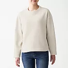 [MUJI無印良品]女聚酯纖維針織刷毛套衫M-L淺米