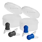 《TRAVELON》防噪矽膠耳塞組(黑藍) | 睡眠降噪 隔音防噪 靜音 膠囊耳塞