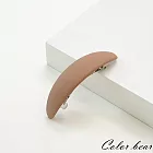 【卡樂熊】韓系簡約百搭造型彈簧夾/髮夾(五色)- 奶茶色