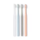 【MUJI 無印良品】聚丙烯牙刷(極細毛)4色組/全長