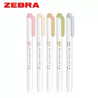 ZEBRA MILDLINER 新色系雙頭螢光筆五色組 自然色系