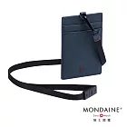 MONDAINE 瑞士國鐵蘇黎世系列雙面感應3卡安全釦證件套 十字紋藍