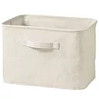 【MUJI 無印良品】聚酯纖維麻收納箱/長方形 /中