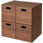 【MUJI 無印良品】胡桃木組合收納櫃/抽屜/4個