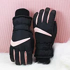 【KISSDIAMOND】防風防水滑雪加絨保暖手套(KDG-2021) F 黑粉