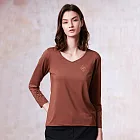 【ST.MALO】法式月領石墨烯蓄暖上衣-2347WT- M 金銅棕