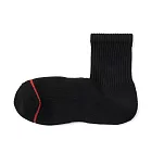 【MUJI 無印良品】男棉混保暖厚織直角短襪25-27cm 黑色