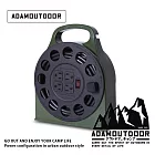 ADAMOUTDOOR｜4座3PIN輪座式延長線10.5M (ADPW-341105M) 軍用綠