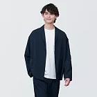 【MUJI 無印良品】男透氣彈性襯衫式外套 S 深藍