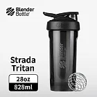 Blender Bottle|《Strada系列》Tritan按壓式 原裝進口搖搖杯828ml/28oz 午夜黑