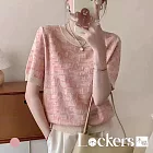 【Lockers 木櫃】夏季歐洲滿體花色短袖圓領T恤 L113052706 M 粉紅色