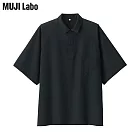 【MUJI 無印良品】MUJI Labo聚酯纖維透氣抗污POLO衫 XS 黑色