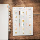 【右手超人】喫茶／透明月份索引貼紙