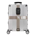 【EZlife】TSA行李箱海關密碼鎖十字束綁帶 卡其