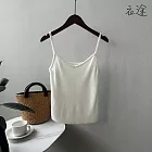 【衣途】時尚百搭V領針織背心(KDTY-B570) F 白色